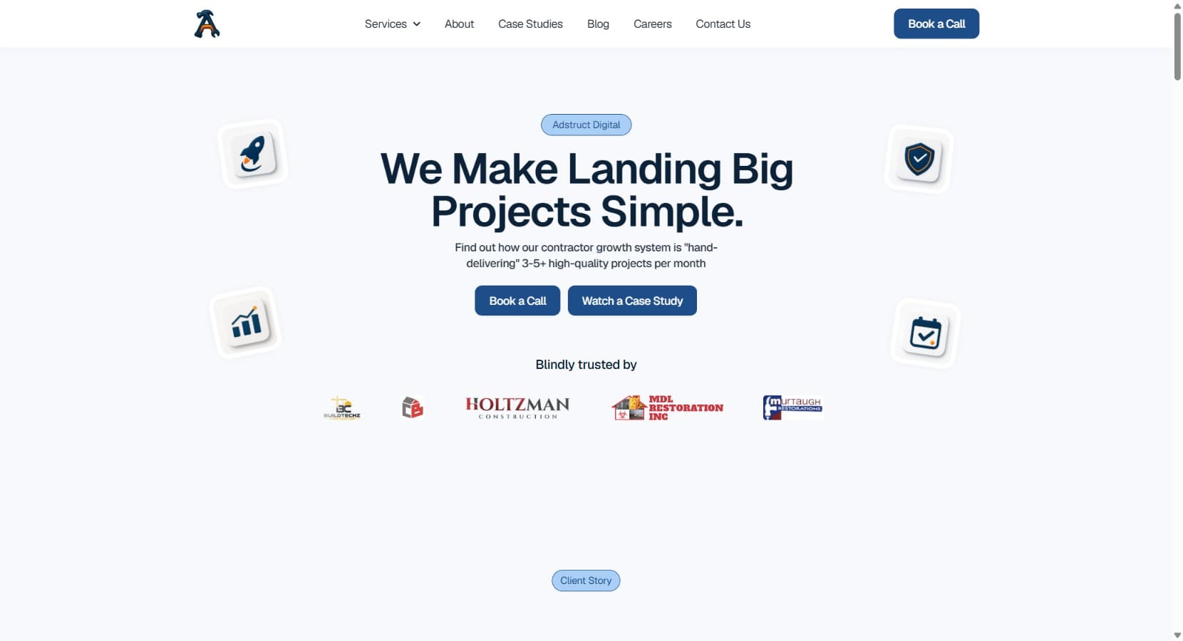 Adstruct Digital homepage